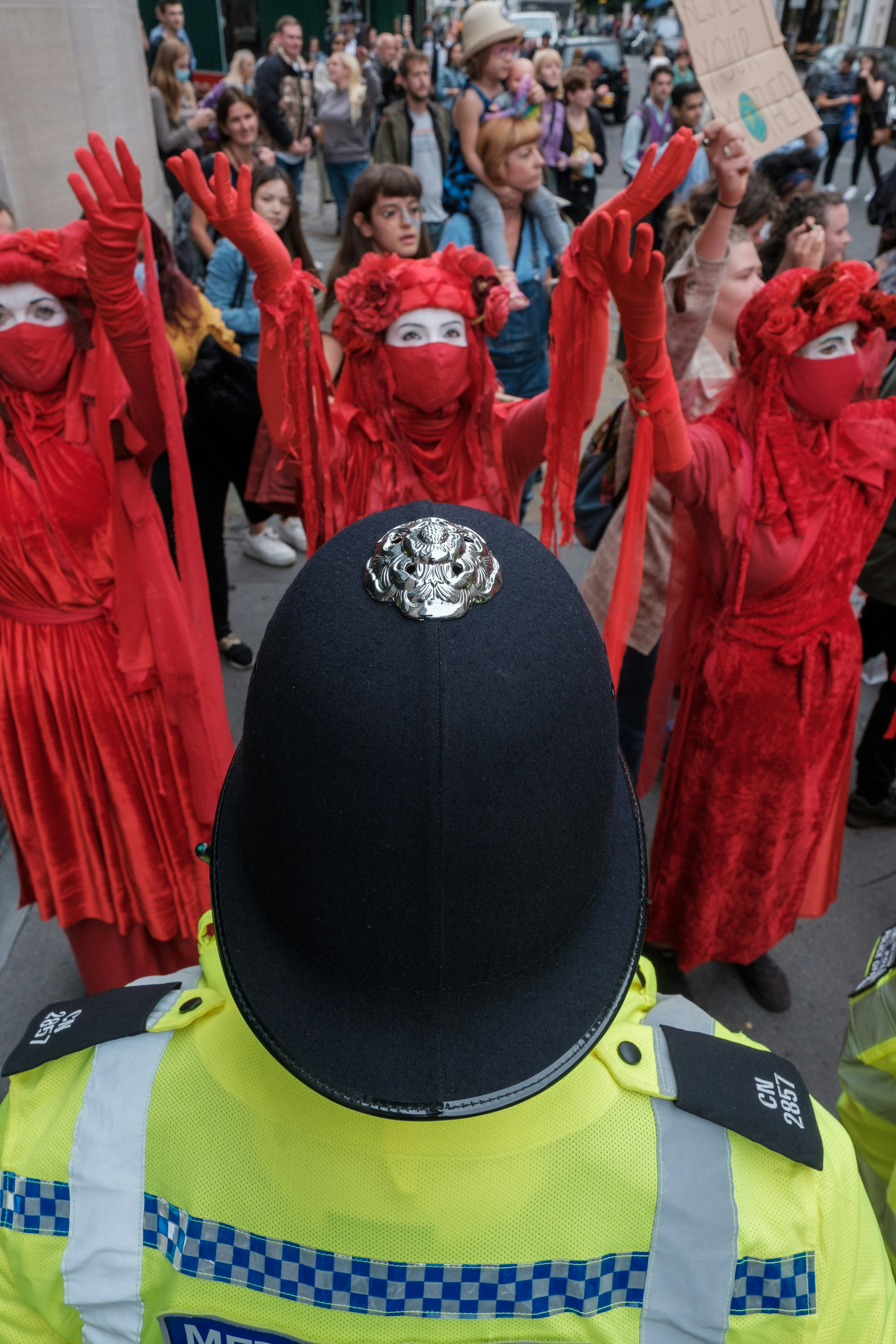 people in red and green costume